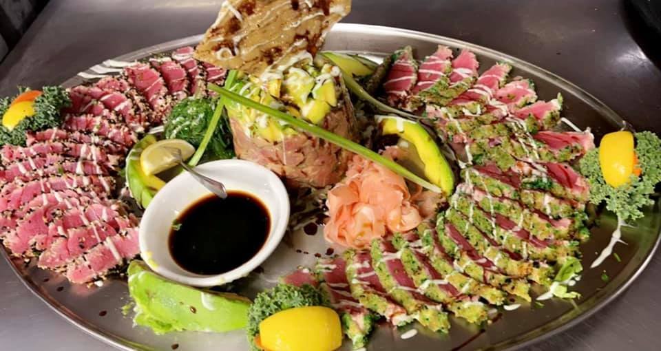 Best “Cook your catch” in town! With significant preparations and abundant preparations. Pictured below tuna sesame seed encrusted , tuna tartar and wasabi panko encrusted